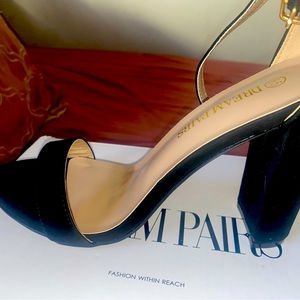 DREAM PAIRS Women's Hi-Chunk High Heel Pump Sandals